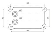 FD3698 Olejový chladič, motorový olej AVA QUALITY COOLING