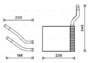 FD6464 Výměník tepla, vnitřní vytápění AVA QUALITY COOLING