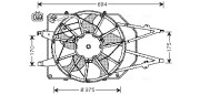 FD7508 Větrák, chlazení motoru AVA QUALITY COOLING