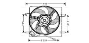 FD7515 Větrák, chlazení motoru AVA QUALITY COOLING