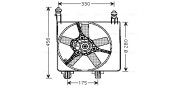 FD7524 Větrák, chlazení motoru AVA QUALITY COOLING