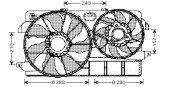 FD7535 Větrák, chlazení motoru AVA QUALITY COOLING