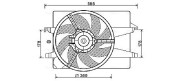 FD7551 Větrák, chlazení motoru AVA QUALITY COOLING