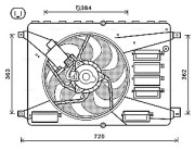 FD7556 Větrák, chlazení motoru AVA QUALITY COOLING