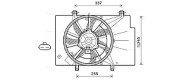 FD7559 Větrák, chlazení motoru AVA QUALITY COOLING