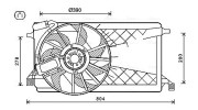 FD7563 Větrák, chlazení motoru AVA QUALITY COOLING