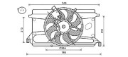 FD7573 Větrák, chlazení motoru AVA QUALITY COOLING