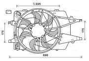 FD7577 Větrák, chlazení motoru AVA QUALITY COOLING