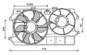 FD7591 Větrák, chlazení motoru AVA QUALITY COOLING