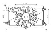 FD7608 Větrák, chlazení motoru AVA QUALITY COOLING