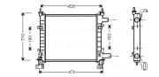 FDA2260 Chladič, chlazení motoru AVA QUALITY COOLING