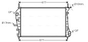 FDA2376 Chladič, chlazení motoru AVA QUALITY COOLING