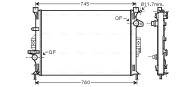 FDA2422 Chladič, chlazení motoru AVA QUALITY COOLING