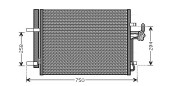 FDA5428D Kondenzátor, klimatizace AVA QUALITY COOLING