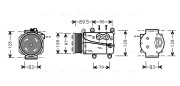 FDAK082 Kompresor, klimatizace AVA QUALITY COOLING