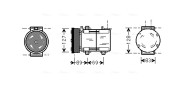 FDAK322 Kompresor, klimatizace AVA QUALITY COOLING