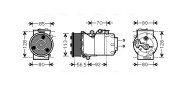 FDAK497 Kompresor, klimatizace AVA QUALITY COOLING