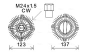 FDC447 Spojka, větrák chladiče AVA QUALITY COOLING