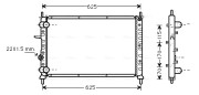 FT2188 Chladič, chlazení motoru AVA QUALITY COOLING