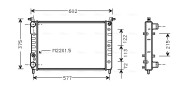 FT2225 Chladič, chlazení motoru AVA QUALITY COOLING