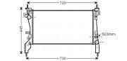 FT2385 Chladič, chlazení motoru AVA QUALITY COOLING