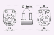 FT3460 Olejový chladič, motorový olej AVA QUALITY COOLING