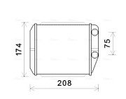 FT6416 Výměník tepla, vnitřní vytápění AVA QUALITY COOLING