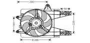 FT7284 Větrák, chlazení motoru AVA QUALITY COOLING