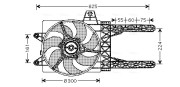 FT7285 Větrák, chlazení motoru AVA QUALITY COOLING