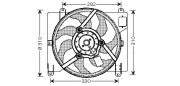 FT7504 Větrák, chlazení motoru AVA QUALITY COOLING