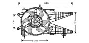 FT7517 Větrák, chlazení motoru AVA QUALITY COOLING