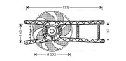 FT7525 Větrák, chlazení motoru AVA QUALITY COOLING