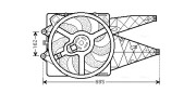 FT7530 Větrák, chlazení motoru AVA QUALITY COOLING