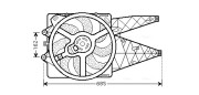 FT7531 Větrák, chlazení motoru AVA QUALITY COOLING