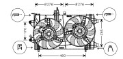 FT7538 Větrák, chlazení motoru AVA QUALITY COOLING