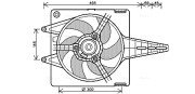 FT7547 Větrák, chlazení motoru AVA QUALITY COOLING