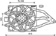 FT7565 Větrák, chlazení motoru AVA QUALITY COOLING