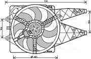 FT7567 Větrák, chlazení motoru AVA QUALITY COOLING