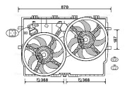 FT7587 Větrák, chlazení motoru AVA QUALITY COOLING