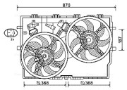 FT7588 Větrák, chlazení motoru AVA QUALITY COOLING