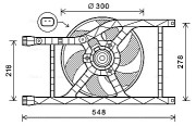 FT7593 Větrák, chlazení motoru AVA QUALITY COOLING