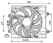 FT7605 Větrák, chlazení motoru AVA QUALITY COOLING