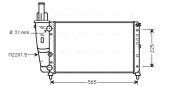 FTA2139 Chladič, chlazení motoru AVA QUALITY COOLING