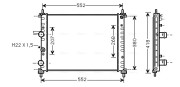 FTA2182 Chladič, chlazení motoru AVA QUALITY COOLING