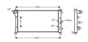 FTA2292 Chladič, chlazení motoru AVA QUALITY COOLING