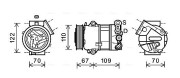 FTAK408 Kompresor, klimatizace AVA QUALITY COOLING