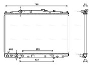 HD2243 Chladič, chlazení motoru AVA QUALITY COOLING