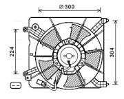 HD7537 Větrák, chlazení motoru AVA QUALITY COOLING