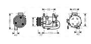 HDK208 Kompresor, klimatizace AVA QUALITY COOLING