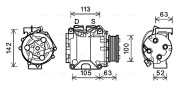 HDAK237 Kompresor, klimatizace AVA QUALITY COOLING